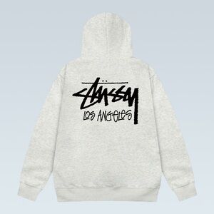 Stussy Light Gray Hoodie Los Angeles